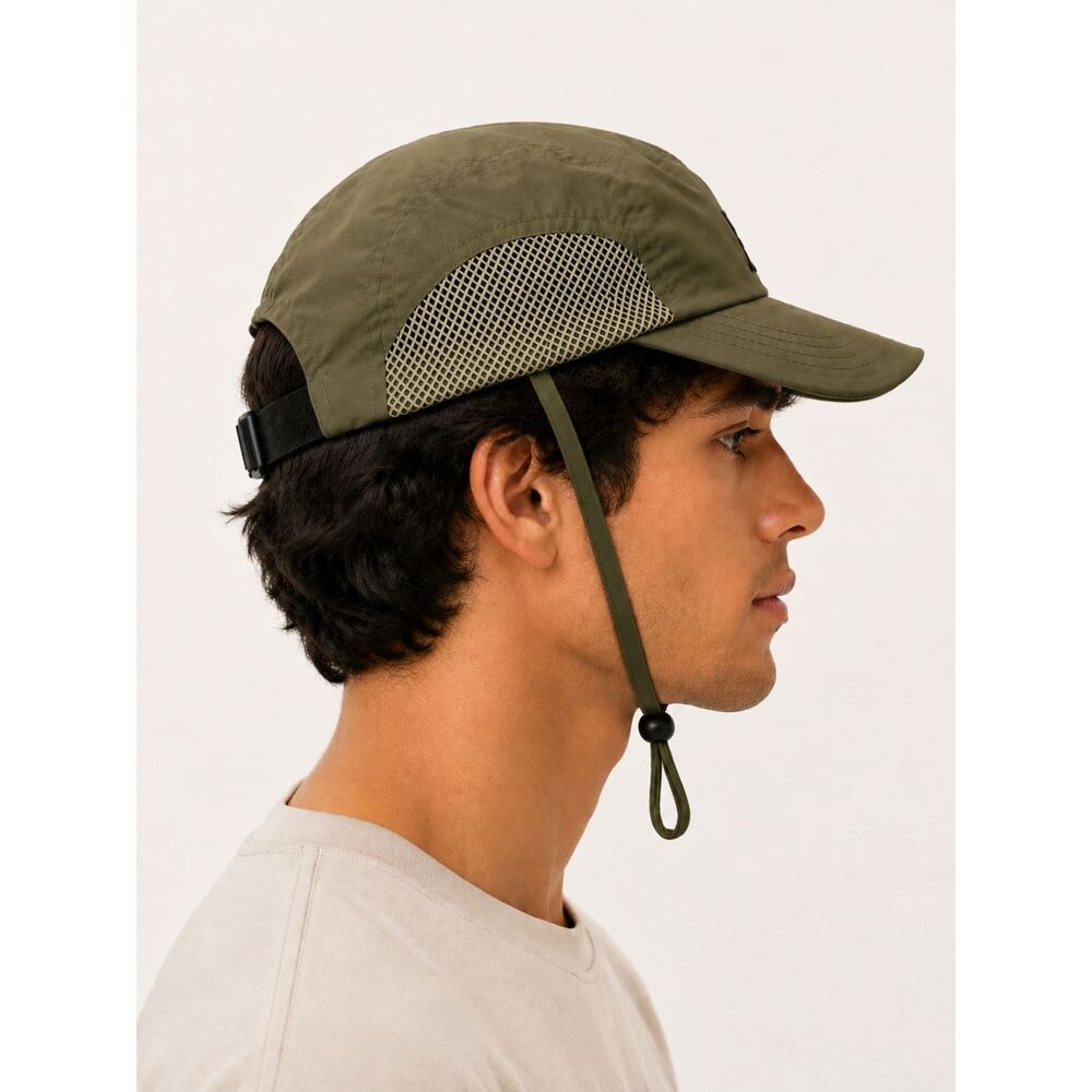 Vintage 90s Dorfman Pacific Supplex CoolMax Olive Mesh Hiking Hat Cap NWT